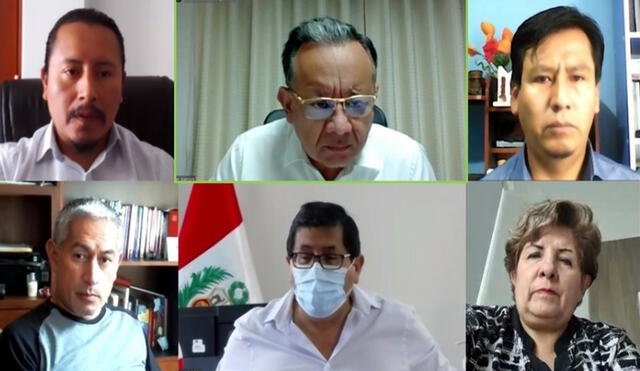 Los seis parlamentarios de Arequipa participaron en reunión. Foto: Twitter Edgar Alarcón.