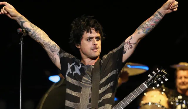 Billie Joe Armstrong, vocalista de Green Day. Foto: Agencia AFP