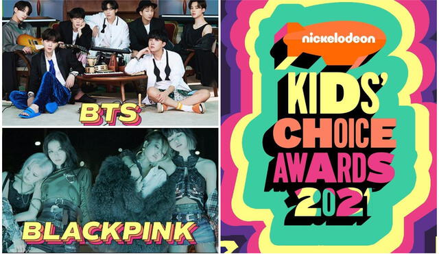 BTS y BLACKPINK son los únicos actos K-pop en concurso por los KCA 2021. Foto: composición Kids' Choice Awards
