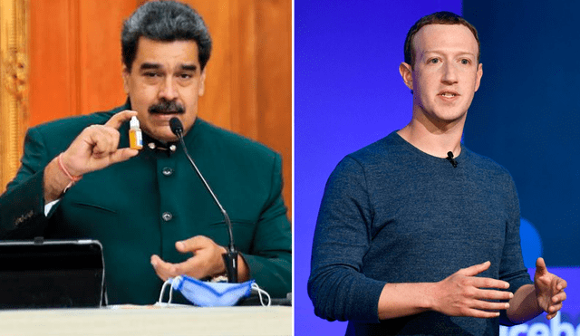 Según Maduro, Facebook eliminó de su página en esa red social “de manera abusiva y dictatorial el video completo del programa del domingo pasado”. Foto: composición / EFE / AFP