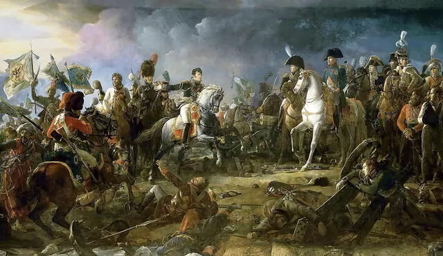 Épica. Pintura que recrea la batalla de Austerlitz según el pintor François Gérard. (Roma, 1770-París, 1837). Foto: difusión