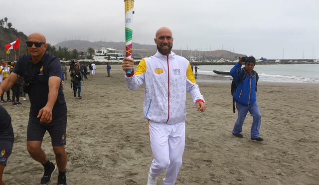 Horna fue uno de los encargados de transportar la antorcha en los Juegos Panamericanos Lima 2019. Foto: GLR
