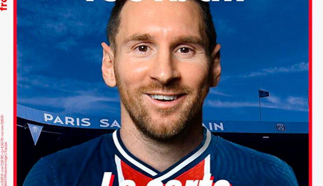 La revista francesa colocó a Lionel Messi con la camiseta del París Saint-Germain. Foto: France Football