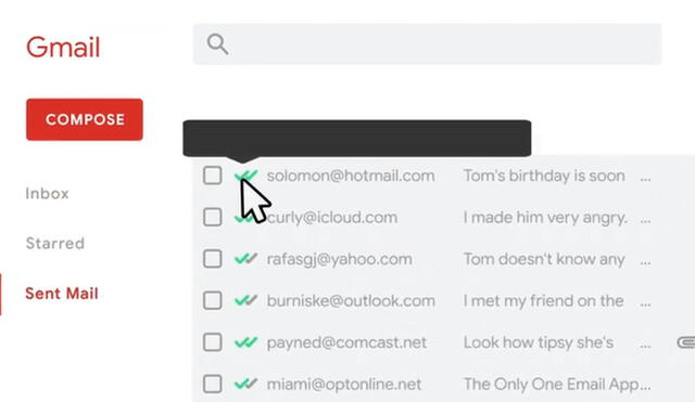 La extensión Tracking de correo para Gmail de Google Chrome activa el doble check. Foto: captura de YouTube