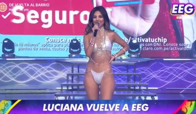 Luciana Fuster se mostró muy emocionada con su regreso al reality. Foto: captura de América TV