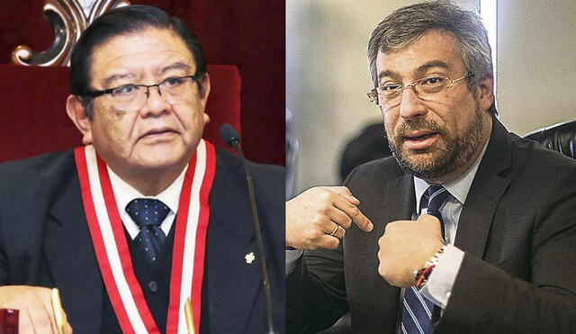 Jorge Luis Salas y Piero Corvetto, jefes del JNE y la ONPE, respectivamente. Foto: composición, difusión y La República