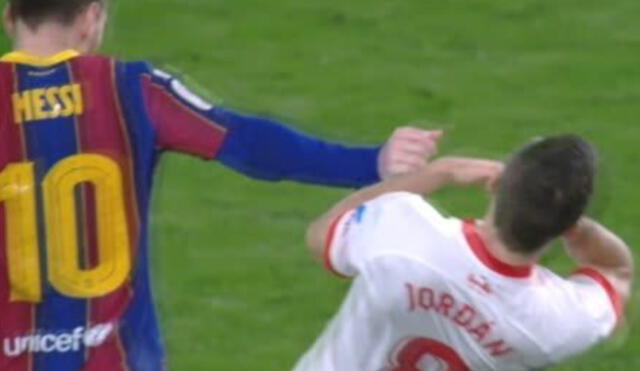 Messi protagonizó altercado en el FC Barcelona vs. Sevilla por la Copa del Rey. Foto: ESPN