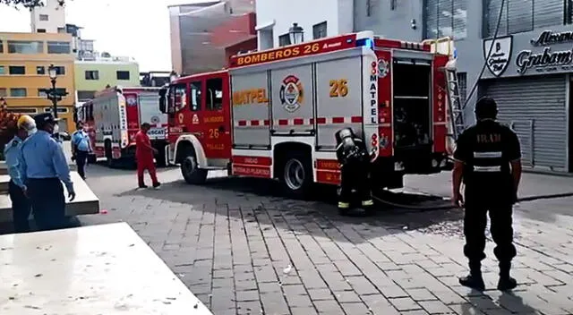 Oportuna intervención de bomberos impidió que incendio se propague. Foto: Seguridad Ciudadana