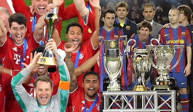 El Bayern Múnich y el FC Barcelona han logrado el 'sextete' de la temporada entre 2009 y 2021. Foto: composición/ EFE