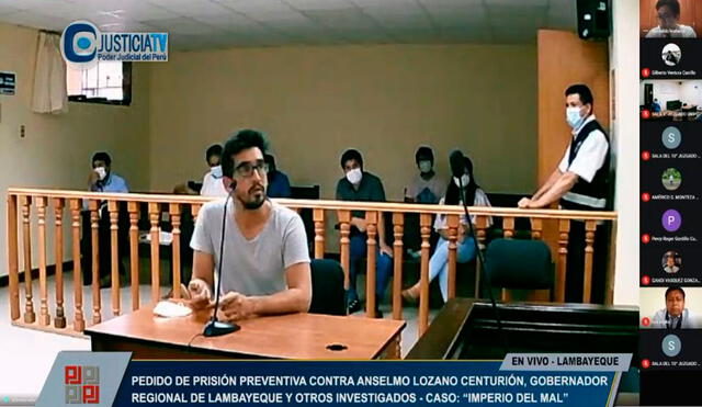 Investigados hicieron uso de su derecho de autodefensa en la audiencia. Foto: captura de vídeo Justicia TV