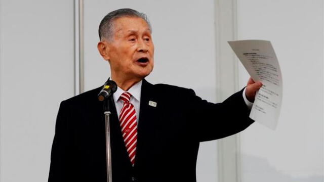El presidente del comité de organización de los Juegos Olímpicos Tokio 2020se disculpó ante la prensa. Foto: AFP