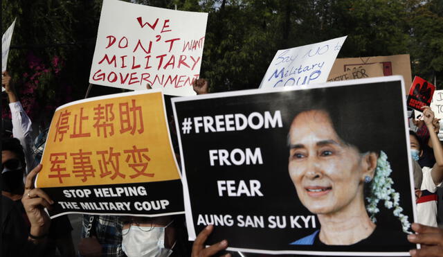 Suu Kyi, nobel de la Paz que lideraba el gobierno de Myanmar, no ha sido vista en público desde que fue detenida durante el golpe de Estado. Foto: EFE