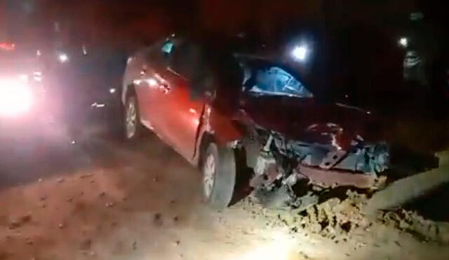 Chofer causante del accidente en su huida cayó a una zanja. Foto: captura Hco. Tv