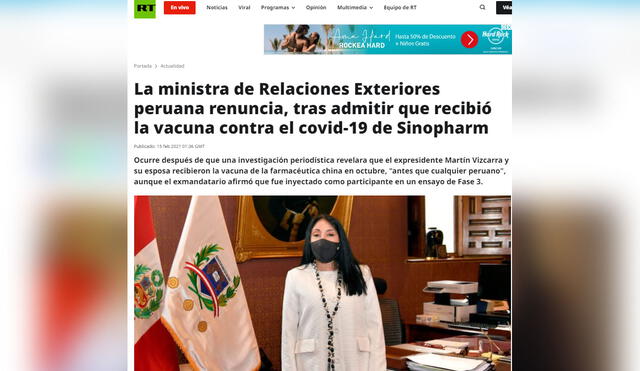 Noticia de RT. Foto: captura web