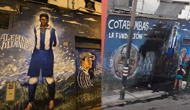 Mural de Alianza Lima fue atacado en víspera del aniversario del club deportivo. Foto: composición/Facebook