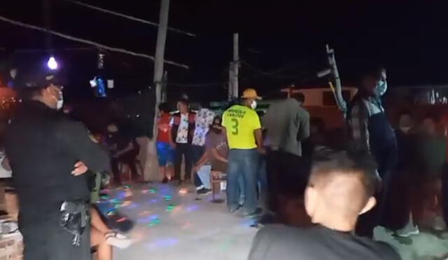 Celebración se desarrollaba en pleno horario de inamovilidad social. Foto: Captura de vídeo/Municipalidad de Jayanca.