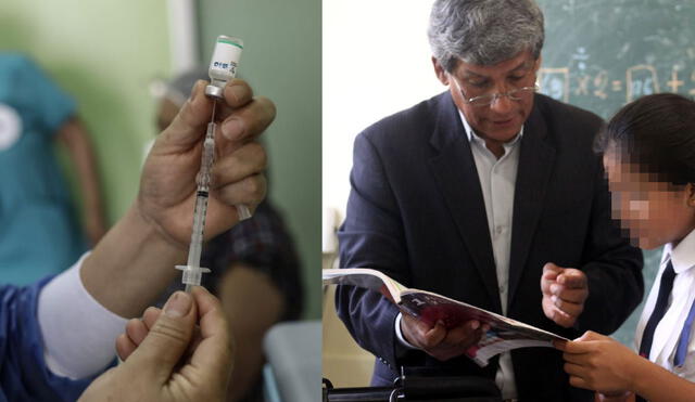 Profesores no formaban parte de la estrategia de inmunización del Minsa. Foto: composición/La República/Andina