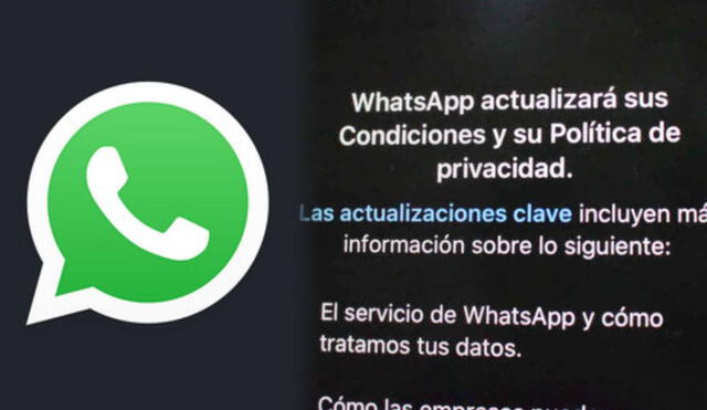 La compañía de WhatsApp confirmó que sus cambios originales en su política de privacidad llegarán este 15 de mayo. Foto: WhatsApp/El Español