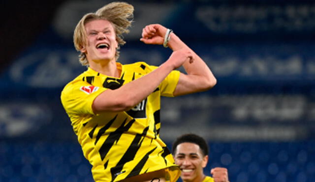 Erling Haaland sumó un nuevo doblete con el Borussia Dortmund por Bundesliga. Foto: AFP