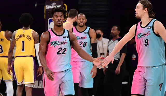 Heat se cobró una pequeña revancha por la final de la NBA que perdió ante Lakers el año pasado. Foto: AFP