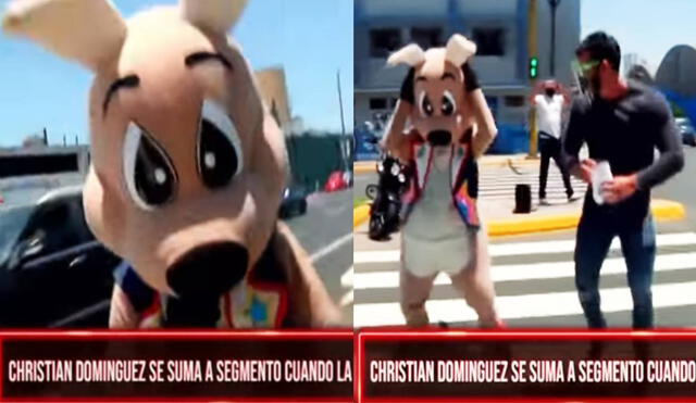 Christian Domínguez colabora con artista callejero para segmento de Al sexto día. Foto: captura de Panamericana TV