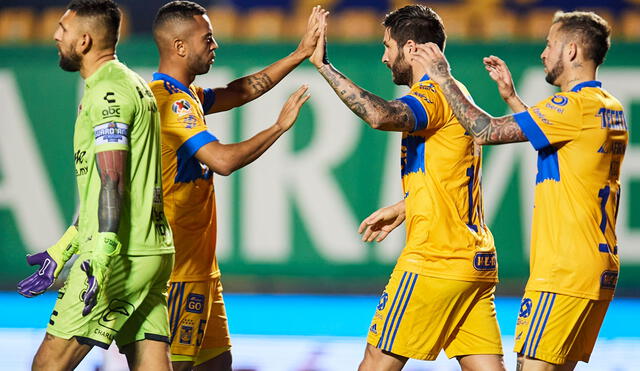 Tigres, con soberbia actuación de Nicolás López, venció 3-2 a Tijuana desde el  Estadio Universitario. Foto: AFP