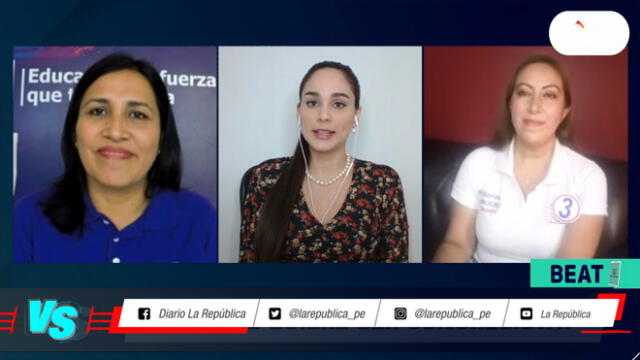 Debate entre Flor Pablo del Partido Morado y Katherine Ampuero de Alianza para el Progreso en #VersusElectoral. Foto: captura/RTV.