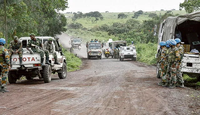 Ofensiva. Un convoy de la ONU fue atacado en la RDC. Foto: EFE