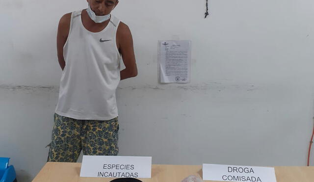 Narro Correa el día que fue capturado por la Policía en el distrito de La Esperanza. Foto: PNP