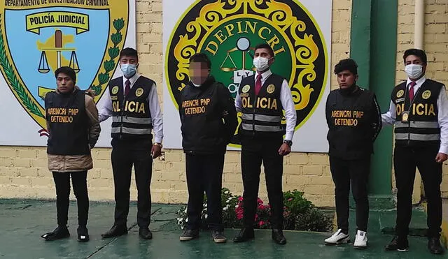 Dos de los sujetos fueron detenidos en el parque del Niño en Puno. Foto: PNP