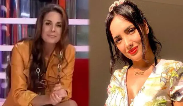Rebeca Escribens pidió disculpas a la modelo. Foto: captura América TV, Rosángela Espinoza/Instagram