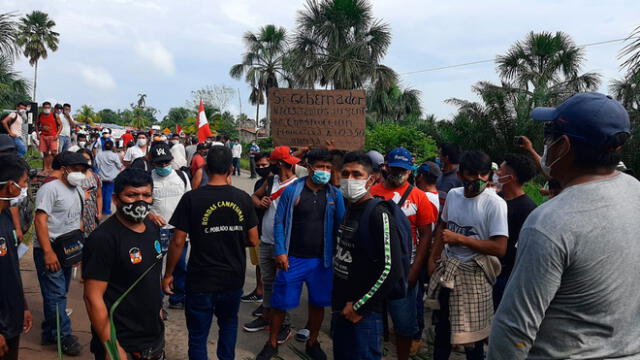 Bloquean vía para exigir obras al Gobierno Regional de San Martín. Foto: Difusión.
