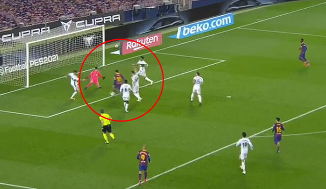 Messi marcó el 2-0 tras pase de Frenkie de Jong. Foto: ESPN 2