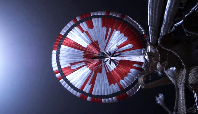 En menos de seis horas, los internautas respondieron por qué el paracaídas del Perseverance tenía esos colores. Nada era al azar. Foto: NASA