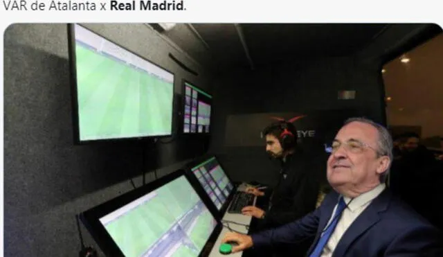 Florentino Pérez es protagonista de los memes de la expulsión de Freuler en el Atalanta vs. Real Madrid. Foto: Twitter