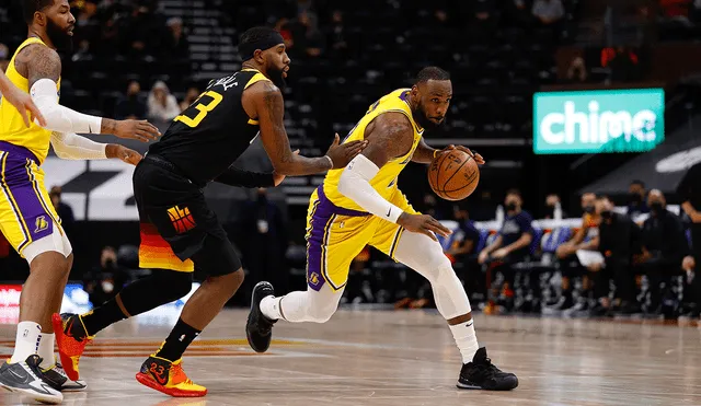 Jazz se enfrentó a Lakers en el el Vivint Smart Home Arena. Foto: AFP