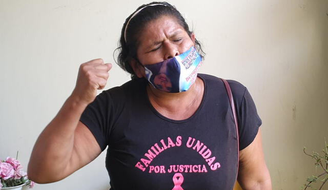 Agripina Solís, madre de víctima de feminicidio, exige justicia. Foto: Jessica Merino / URPI - GLR
