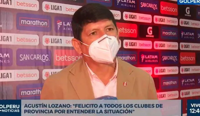 Agustín Lozano estuvo presente en Videna para el sorteo de la Liga 1 Betsson. Foto: captura/Gol Perú