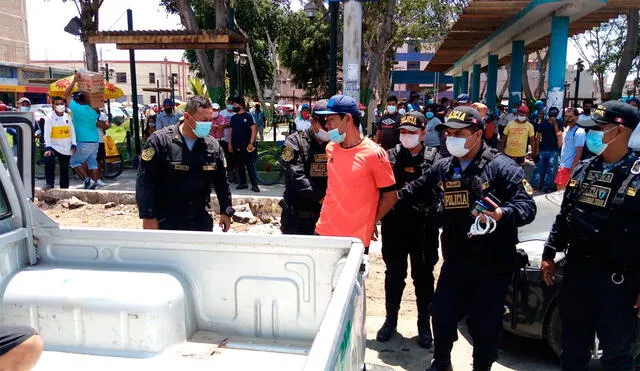 Policía realizó operativo en inmediaciones de sector La Cachina. Foto: PNP