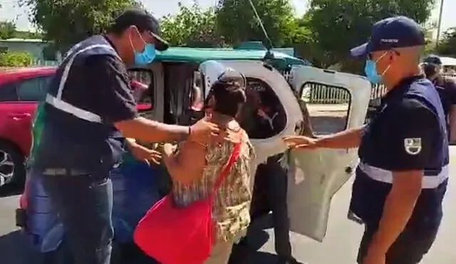 El vehículo fue intervenido en la urbanización San Roque. Foto: Municipalidad de Surco
