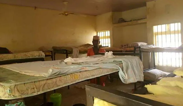 Dormitorios de las escolares que fueron secuestradas. Foto: AFP