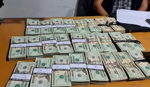 Fiscalía y Policía incautaron dinero de persona intervenida. Foto: Ministerio Público