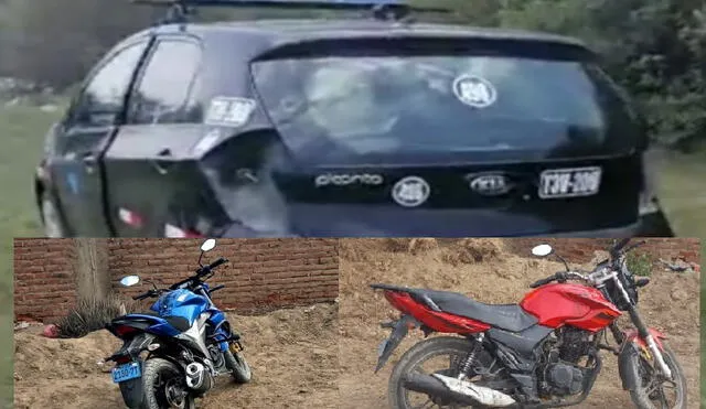 Vehículos fueron abandonados en diferentes puntos de Trujillo. Foto: PNP