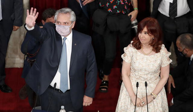 La vicepresidenta de Argentina, Cristina Fernández, asistió a la Apertura de Sesiones del Congreso sin mascarilla. Foto: AFP