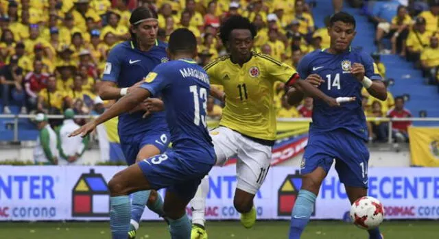 Colombia vs. Brasil jugarán el próximo 26 de marzo de 2021 por la fecha 5 de las Eliminatorias Qatar 2022. Foto: AFP