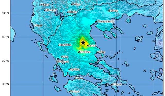 Según el instituto geodésico de Atenas, el epicentro del terremoto se situó 16 kilómetros al sur de la localidad de Elasona, en el distrito de Lárisa. Foto: EFE