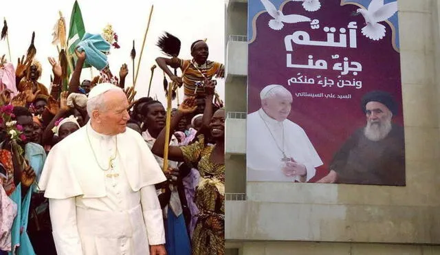 Al papa Juan Pablo II le negaron la entrada a Irak en 1999, mientras que el papa Francisco pasará tres días en dicho país. Foto: Composición LR