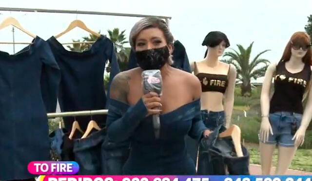 La integrante de Son Tentación anunció su nuevo emprendimiento en el rubro textil. Foto: captura/América TV
