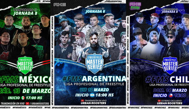 Freestyle Master Series: se define la jornada 8 en México, Argentina y Chile el próximo fin de semana. Foto: composición/UR