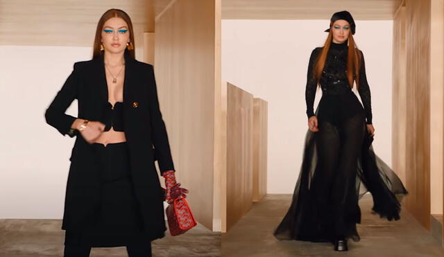 Gigi Hadid y su hermana Bella Hadid son parte del staff de modelos preferidas por la firma italiana Versace. Foto: captura Versace YouTube